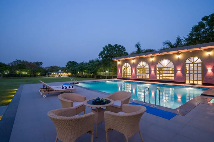Enchantia | Pet-friendly 6-BHK Retreat With Private Pool, Garden & Party Hall - Image 3