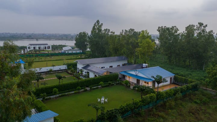 Krishna Manor | 3-BHK Farmhouse With Private Pool & Lush Garden | Near Noida Expressway