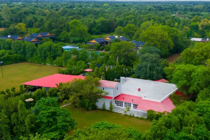 Raha Farms | 4-BHK Pet-friendly Villa with Private Pool, Restaurant, Shared Pool, Game Zone, & Gym on 5.5-Acre Land - Image 3