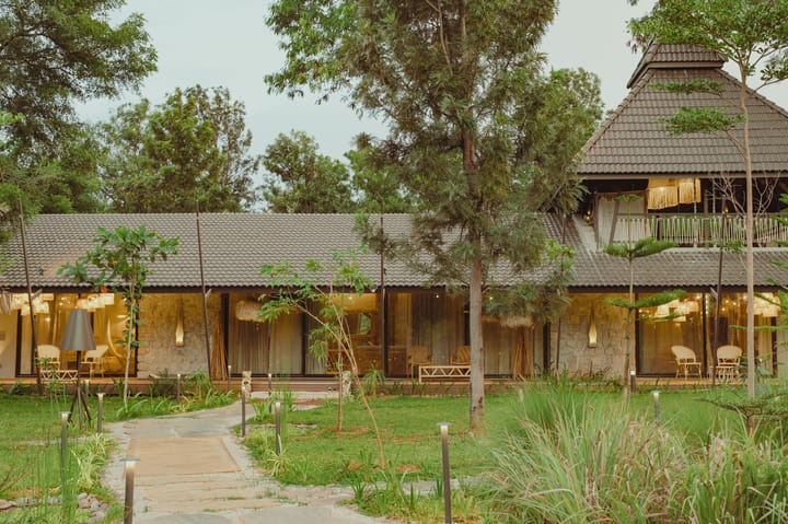 Ananta Bliss Talam | 2-BHK Pet-friendly Villa & 1 Tent On 1-Acre of Land with Shared Pool, Firepit, Garden & Gazebo - Image 4