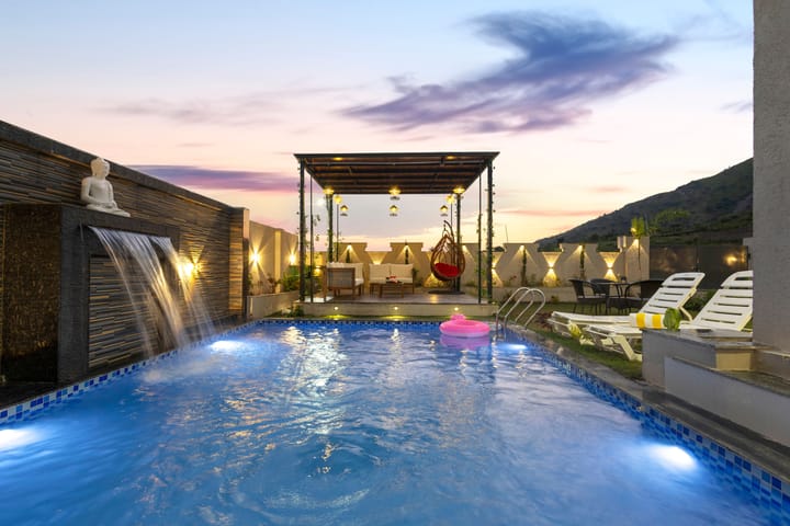 Shreya Blossom Retreat | 4-BHK Villa With Private Pool, Gazebo, Garden, Bar & Scenic Aravali Views - Image 3