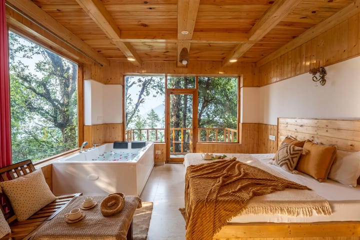 Jibhi Peaks Duplex Cottage With A Hot Tub