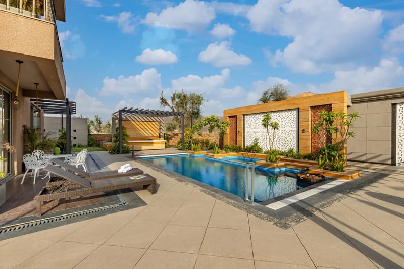 Snehzy | Charming Pet-friendly 3-BHK Villa With Private Pool, Garden, Gazebo Amidst Aravalli Hills – photo 19