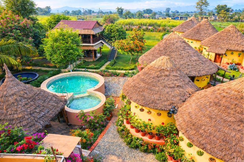 Forest Mud Villas | One Rustic Mud House with Shared Pool, Gazebo and Garden | 30 mins from Haridwar – photo 2