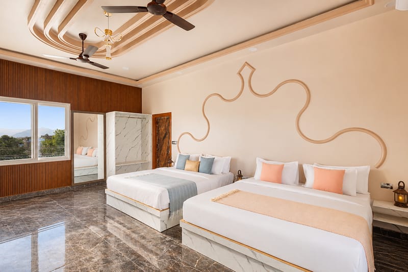 Gold Palm Macaroon | Family Suite in a Serene Resort with Shared Pool, Dining, & Garden | Near Popular Tourist Attractions – photo 16