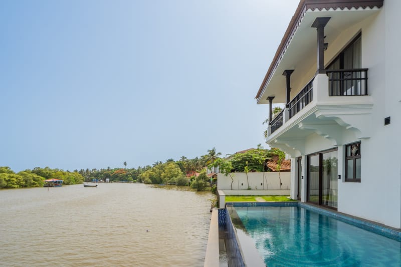 Villa Riviere | Private Riverfront Estate with 6-BHK & 3-BHK, 2 Infinity Pools, Lift, Lounge Area & Kids' Room | 3 Km from Candolim – photo 59
