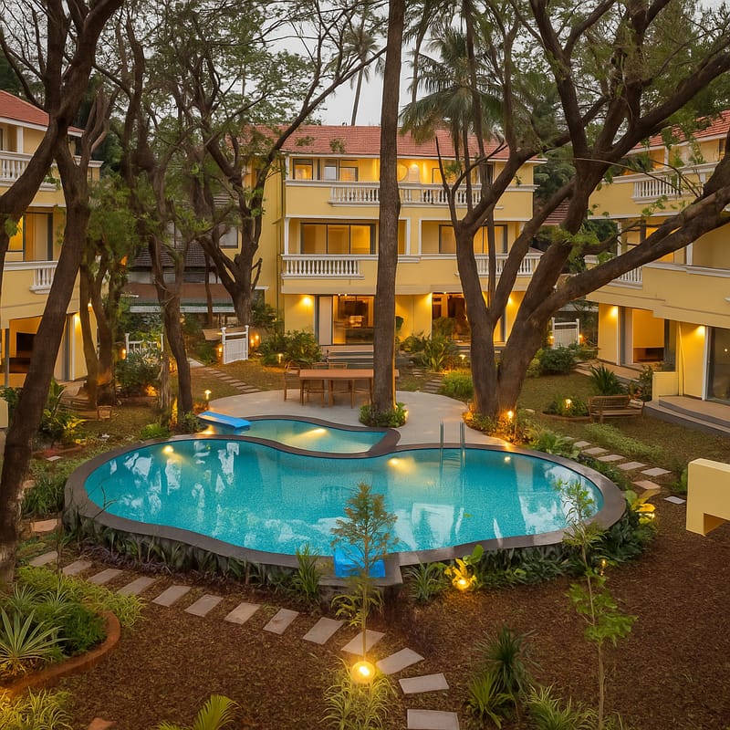 Kensho Daisy | Serene 5-BHK Villa With Private Pool, Common Pool, & Lift; Near Popular Beaches – photo 2