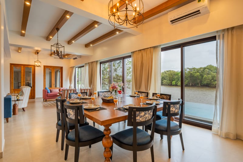 Villa Riviere | Private Riverfront Estate with 6-BHK & 3-BHK, 2 Infinity Pools, Lift, Lounge Area & Kids' Room | 3 Km from Candolim – photo 38
