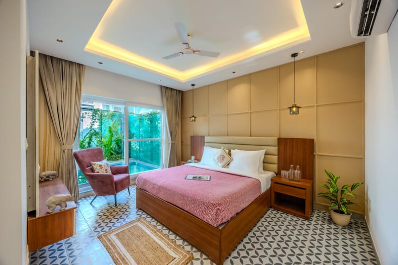 Mistwood Villa | Serene 4 BHK Retreat with Private Pool, Terrace Lounge, Elegant Living Spaces & Outdoor Seating – photo 10