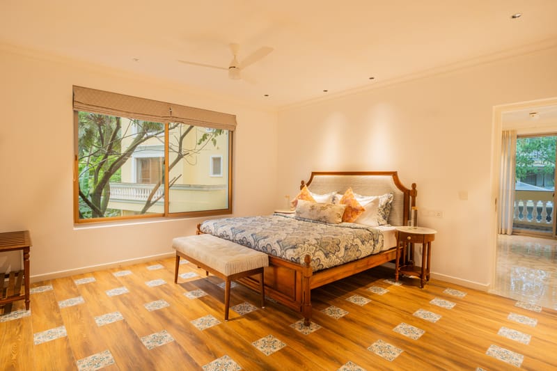 Kensho Daisy | Serene 5-BHK Villa With Private Pool, Common Pool, & Lift; Near Popular Beaches – photo 17