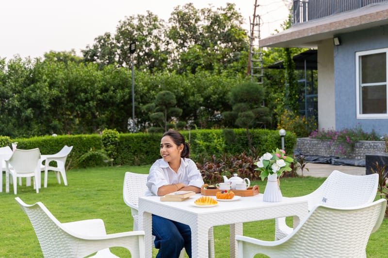 Puvalgarh Farms Thistle | Cottage-style Suite with Shared, Pool, Dining, Garden & Outdoor Sit-out | Near Sitabani Gate – photo 6
