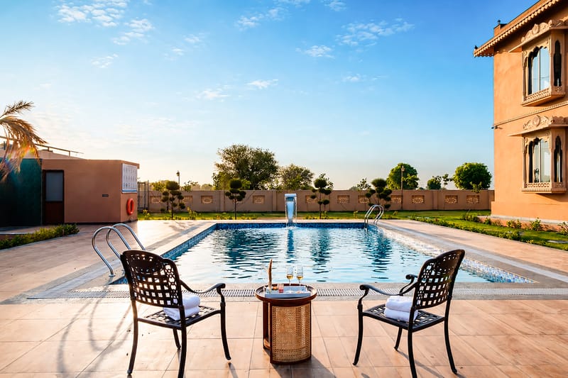 Nirvana Farms |  Heritage-Style 5-BHK Farmhouse with Private Pool, Lounge Area and Garden – photo 3
