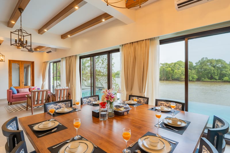 Villa Riviere | Private Riverfront Estate with 6-BHK & 3-BHK, 2 Infinity Pools, Lift, Lounge Area & Kids' Room | 3 Km from Candolim – photo 36