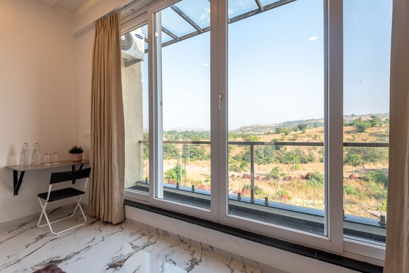 White House |  3-BHK Villa With panoramic Hill Views, Glass Room, Outdoor Pool & Dam nearby – photo 14