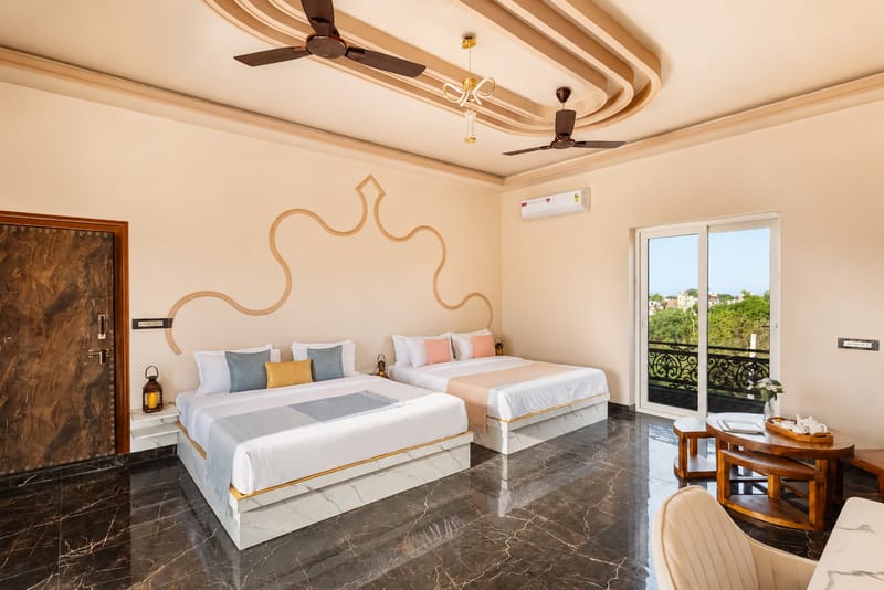 Gold Palm Macaroon | Family Suite in a Serene Resort with Shared Pool, Dining, & Garden | Near Popular Tourist Attractions – photo 9