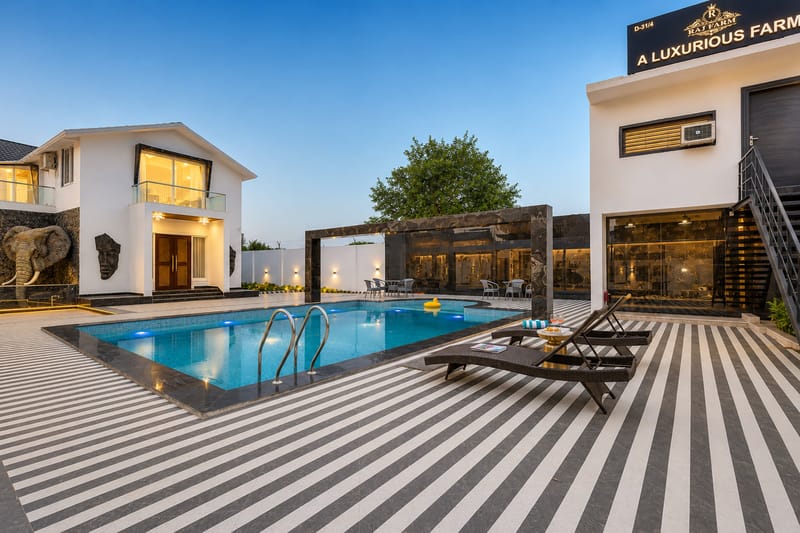 Raj Farm | 3-BHK Villa with Private Pool, Kid’s Room and An Outhouse – photo 7