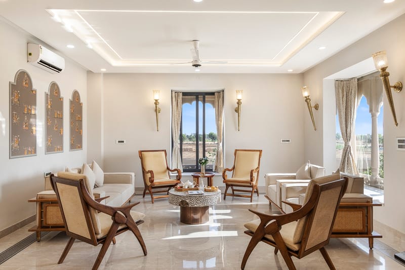 Nirvana Farms |  Heritage-Style 5-BHK Farmhouse with Private Pool, Lounge Area and Garden – photo 4