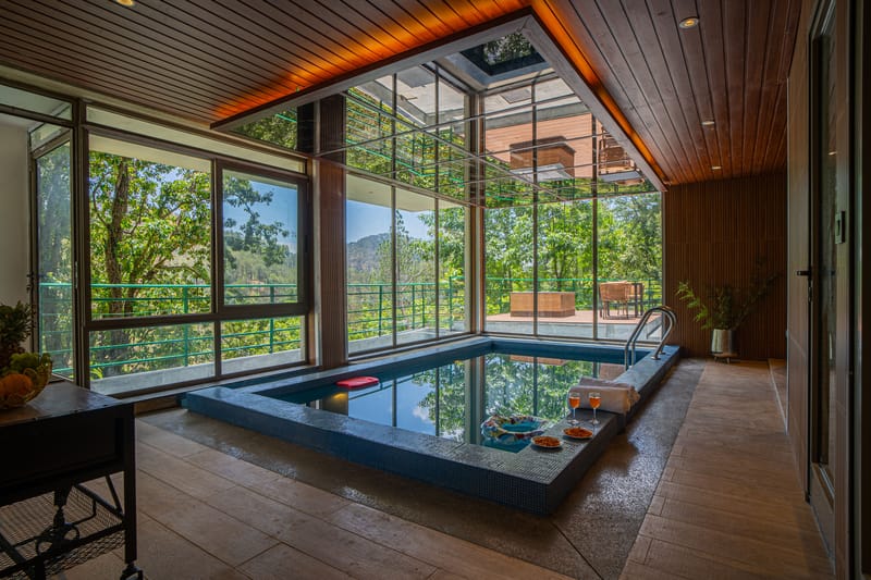Blushing Pines Retreat | Stunning 3-BHK Hillside Villa with Attic, Indoor Pool & Outdoor lounge  – photo 3