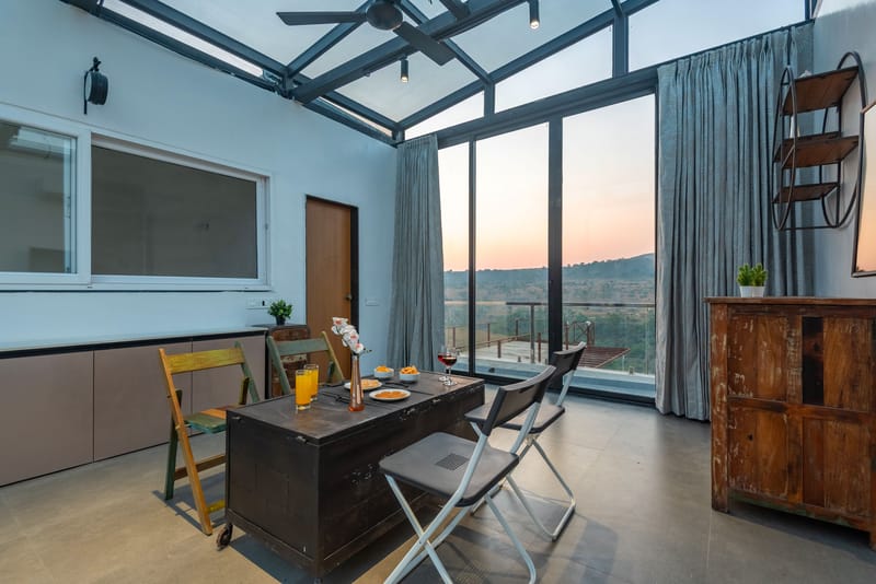 White House |  3-BHK Villa With panoramic Hill Views, Glass Room, Outdoor Pool & Dam nearby – photo 21