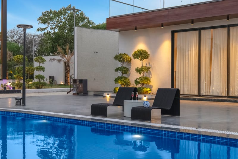 ASK Farms | Refined 4-BHK villa with Theatre Lounge, Pool & Fire BBQ Deck  – photo 11