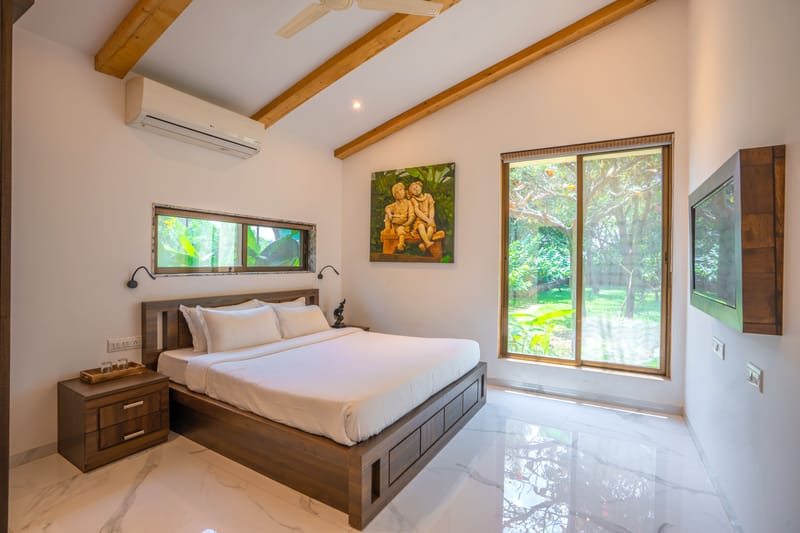 Energise Soul Retreat Vishuddha Villa | Pet-friendly 3-BHK With Jacuzzi, Garden,  Bonfire Pit & Shared Pool, Spiritual Sanctuary and Restro – photo 12
