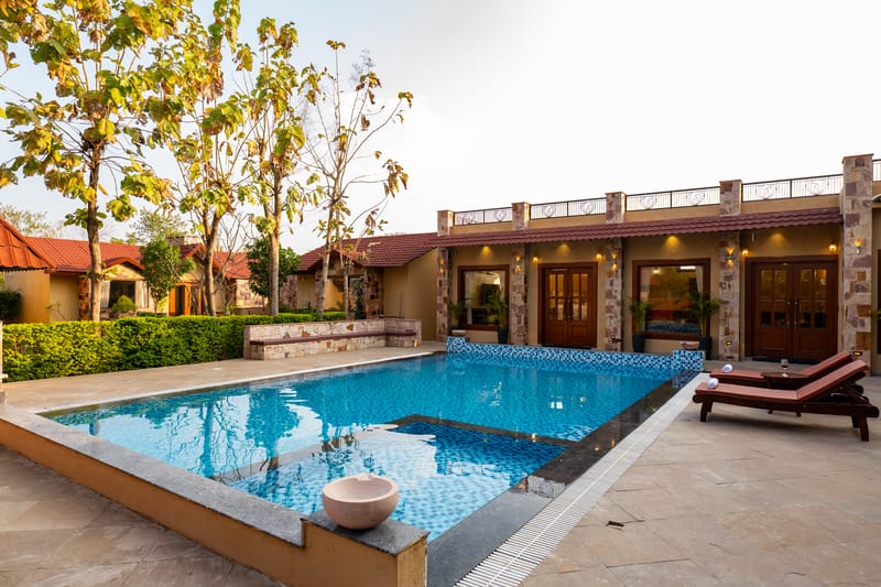 Tiger Cave Suite | 1-Room with Private Pool, Sit-out area, Shared Pool & Garden on Main Ranthambore Road | Pet-Friendly – photo 20