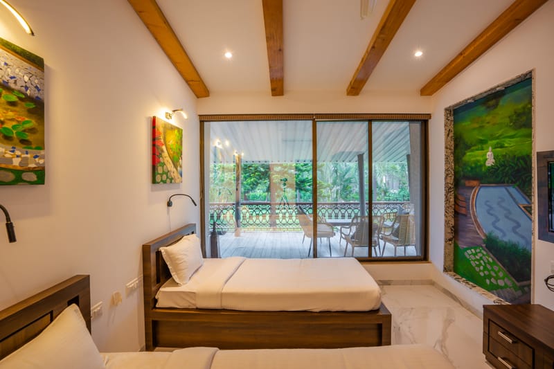 Energise Soul Retreat Vishuddha Villa | Pet-friendly 3-BHK With Jacuzzi, Garden,  Bonfire Pit & Shared Pool, Spiritual Sanctuary and Restro – photo 48