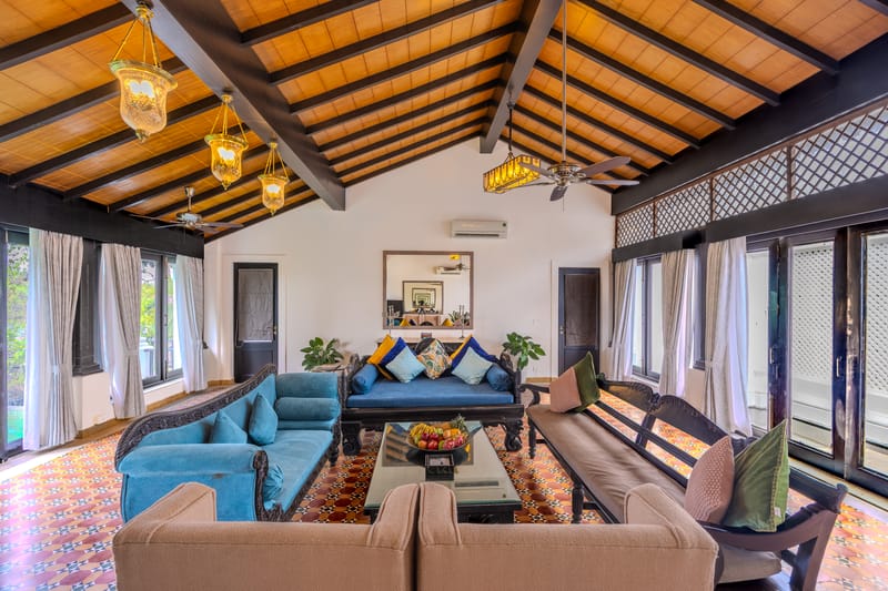 Villa Riviere | Private Riverfront Estate with 6-BHK & 3-BHK, 2 Infinity Pools, Lift, Lounge Area & Kids' Room | 3 Km from Candolim – photo 49