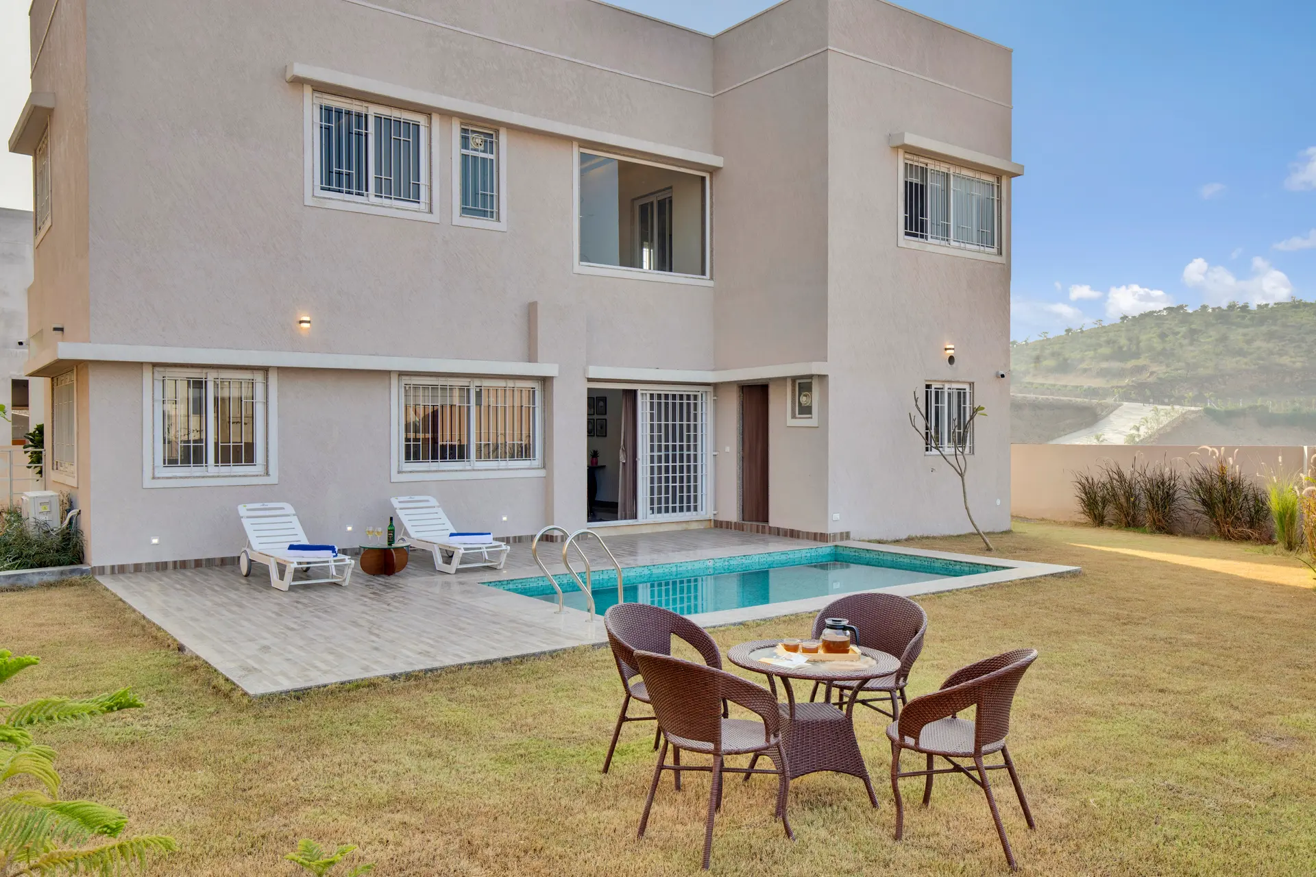 Shourya Bliss | 3-BHK | Pvt Pool & Garden | Scenic Views