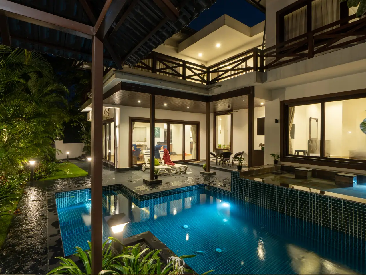 Indah | 4-BHK | Pvt Pool, Garden & Gazebo | Ent Room