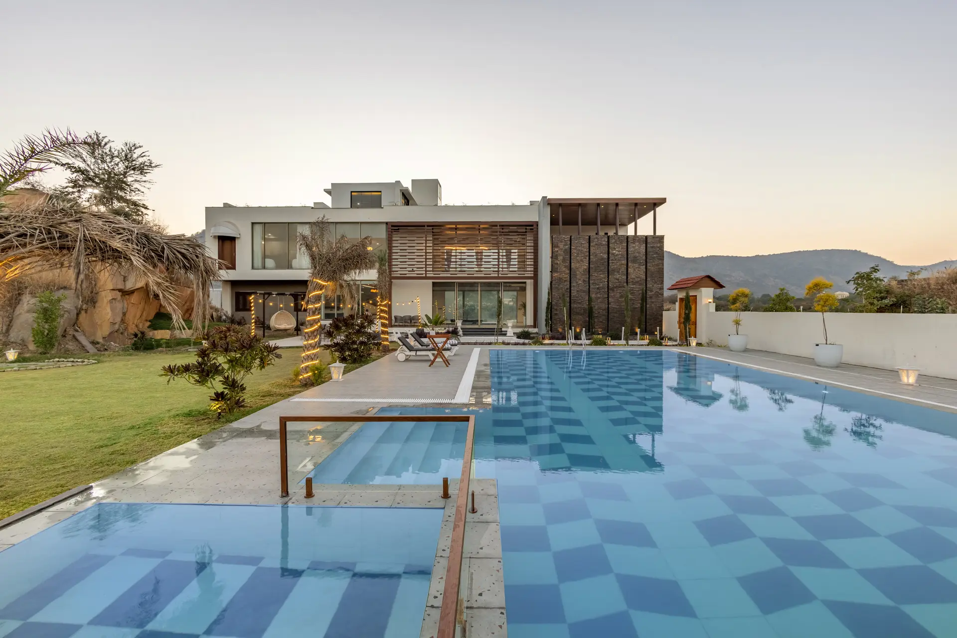 Kvanya Mansion | Regal 5-BHK Getaway With Pvt Pool, Home Theater, Gym & Garden