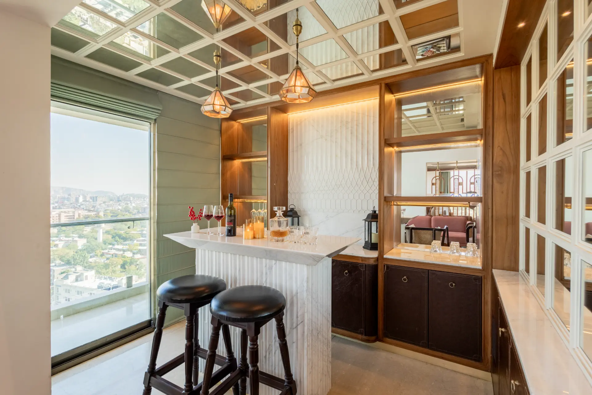 Manhattan 1804 | 3-BHK Penthouse With Stunning Views, Office & Stylish Bar - Image 5