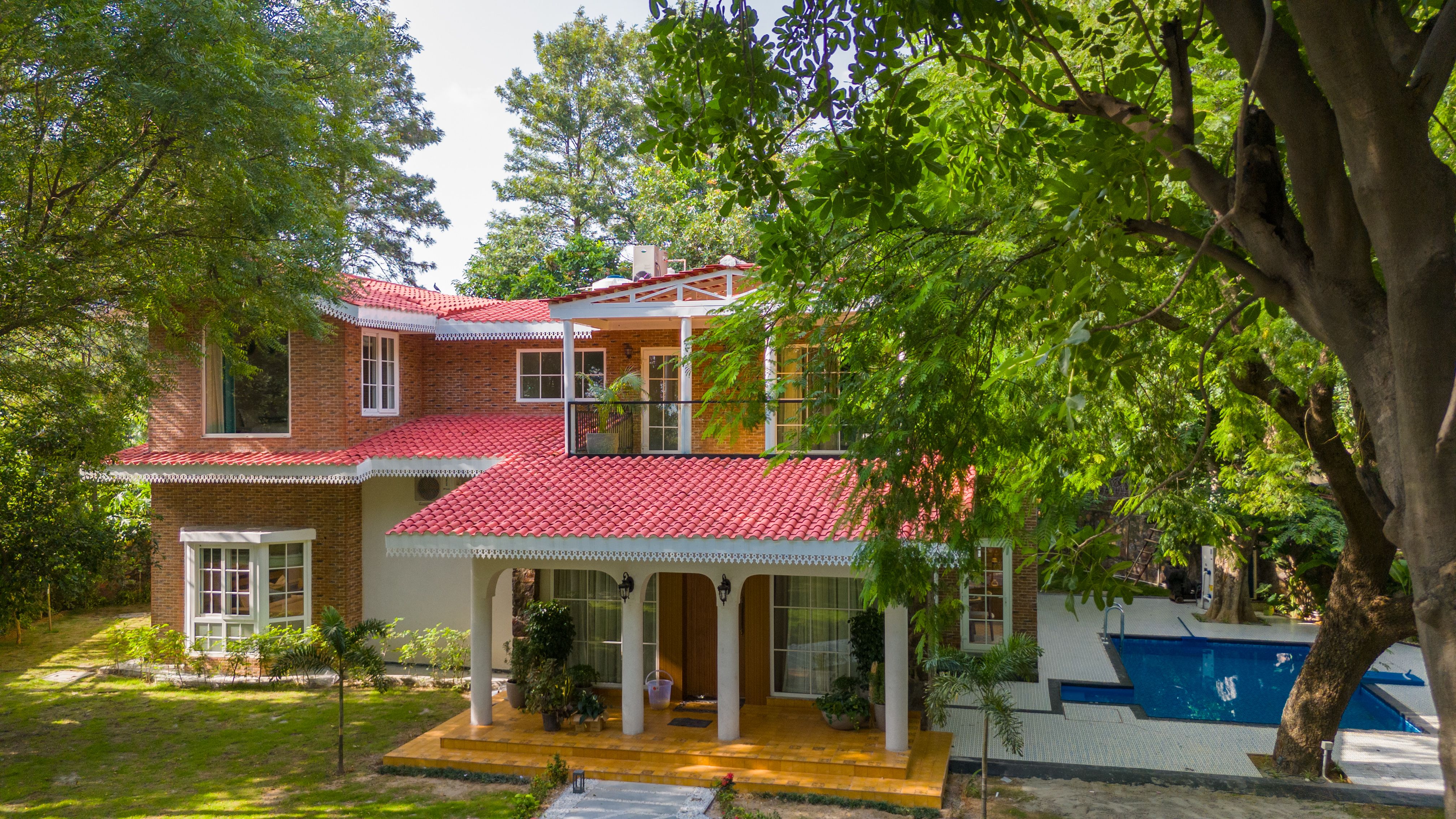 Varsha Greens | A 4-BHK Retreat on 0.8-Acre Land with Private Pool, Lush Garden & Outdoor Patios