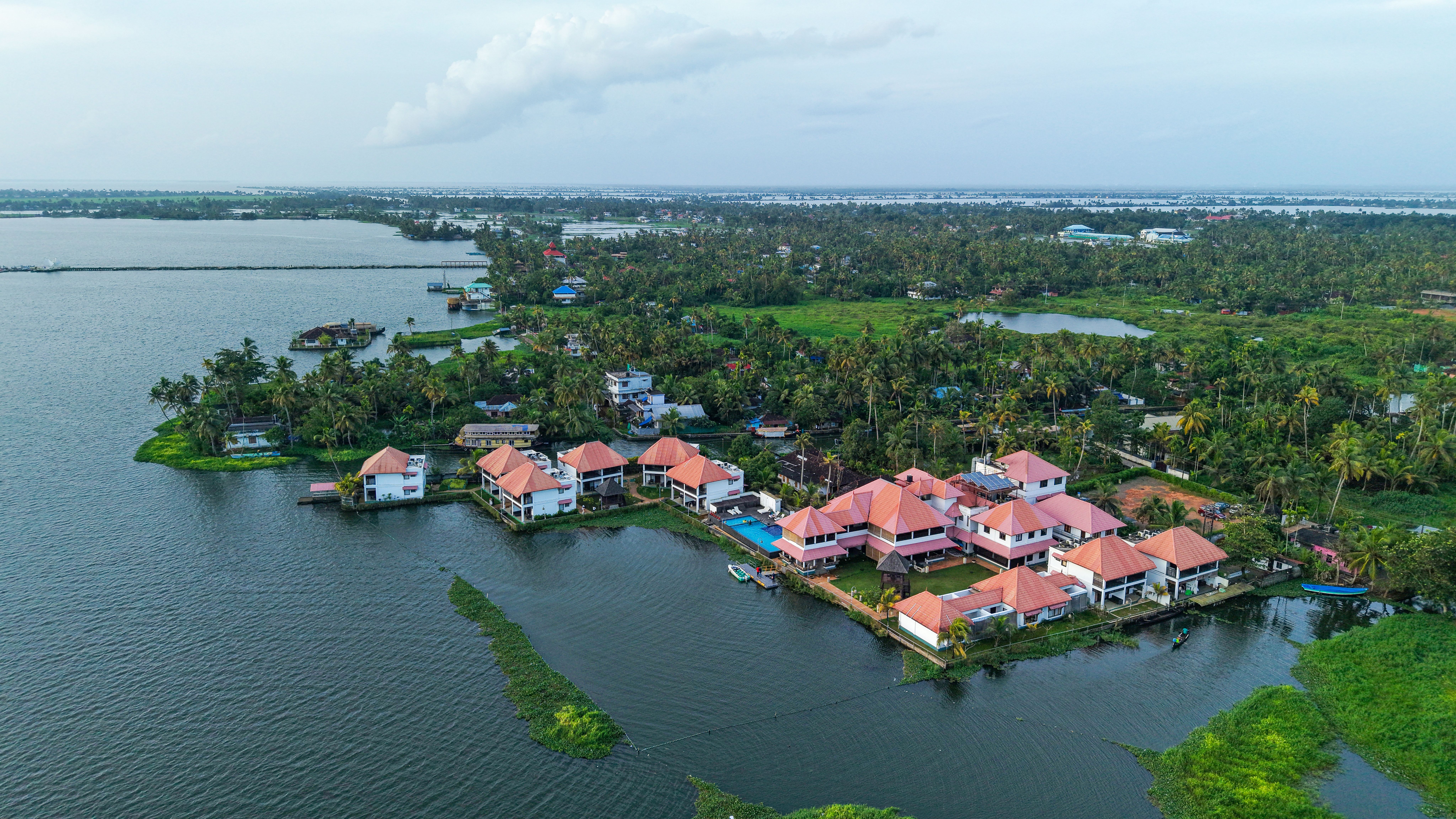 Paloma Back Water Resort | 1 Peaceful Suite with Views by the Backwaters with Shared Pool, Restaurant & Spa