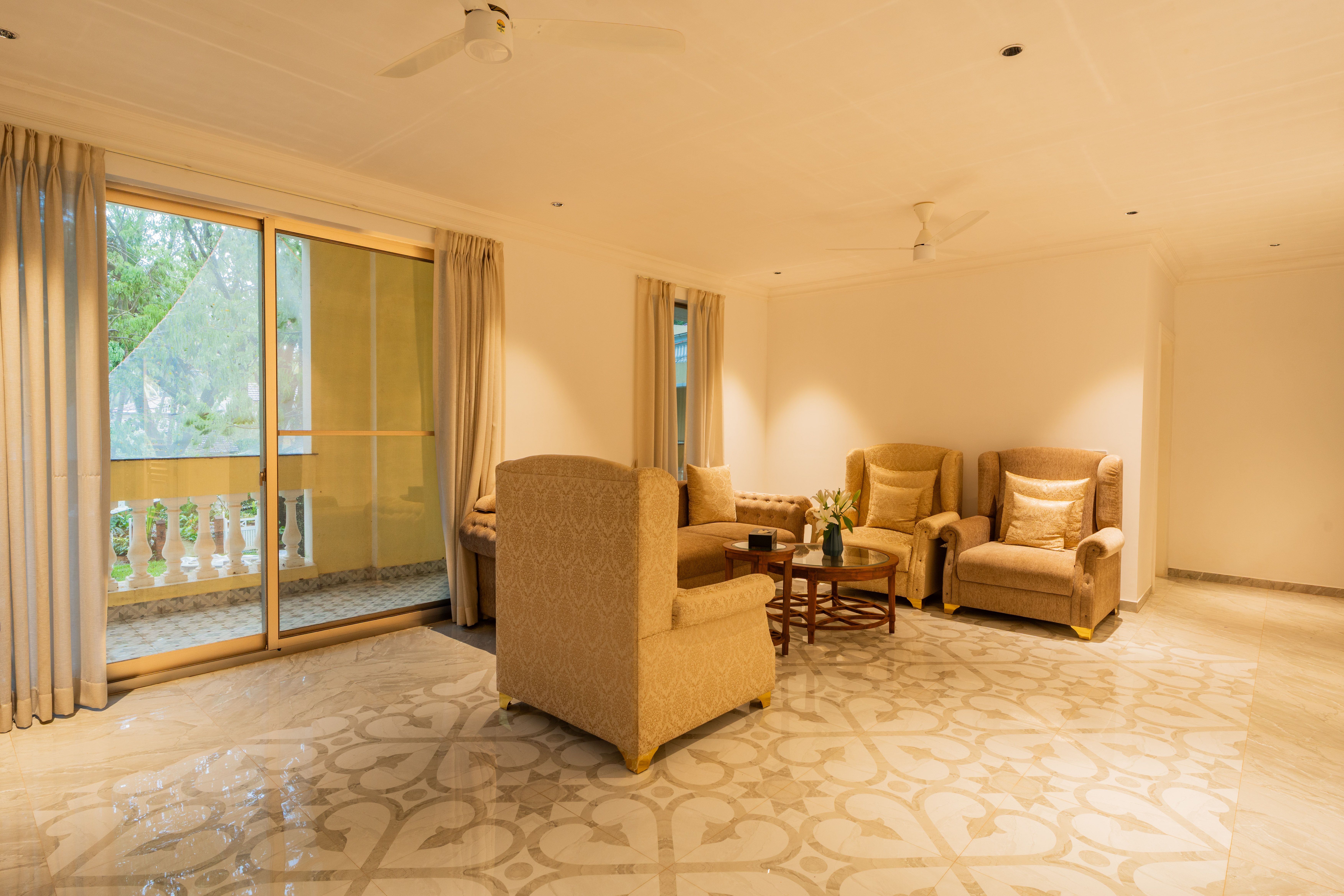 Kensho Daisy | Serene 5-BHK Villa With Private Pool, Common Pool, & Lift; Near Popular Beaches