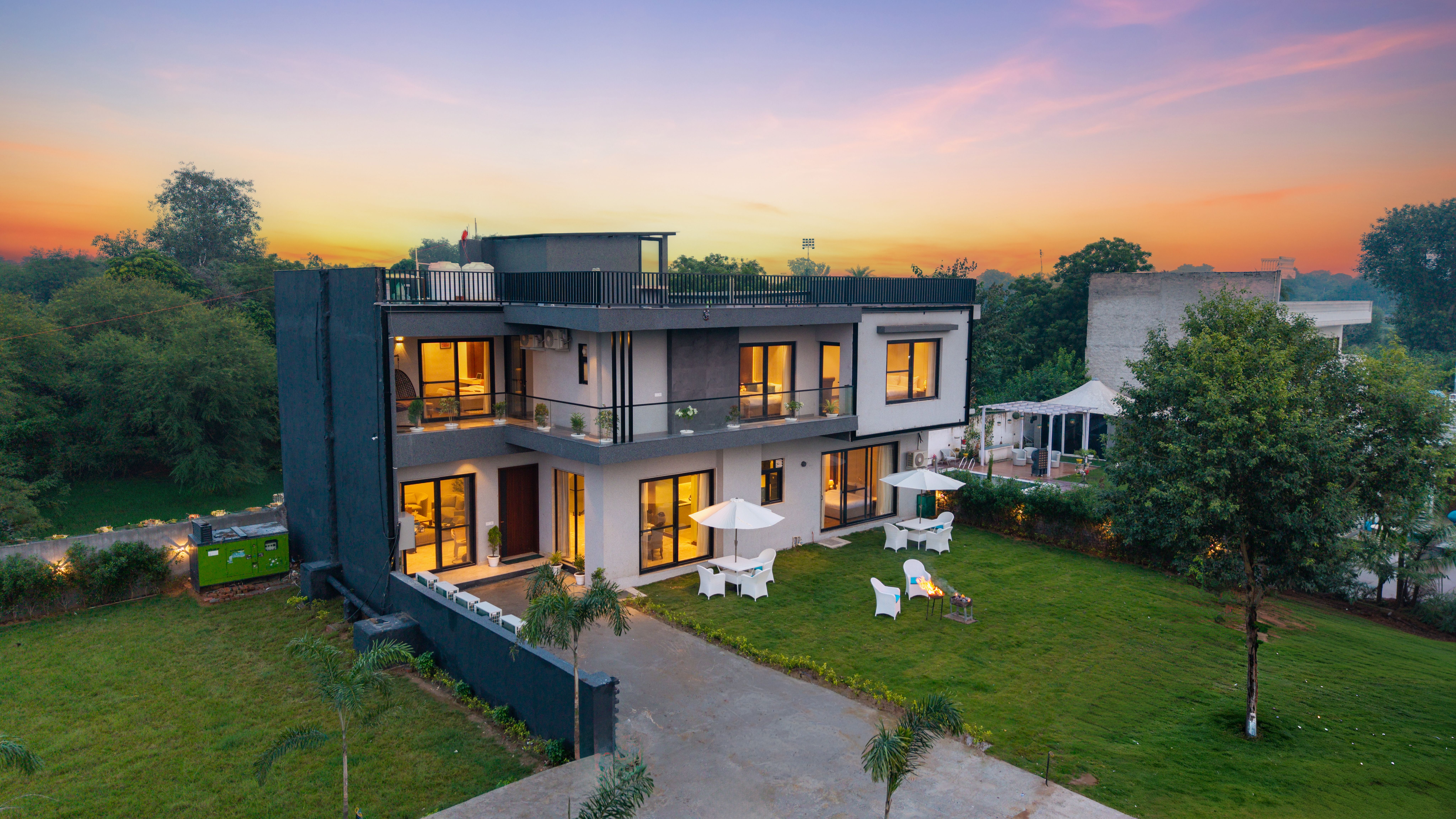 Gardenia | 4-BHK Farmhouse with Private Pool, Game Zone, & Lush Garden