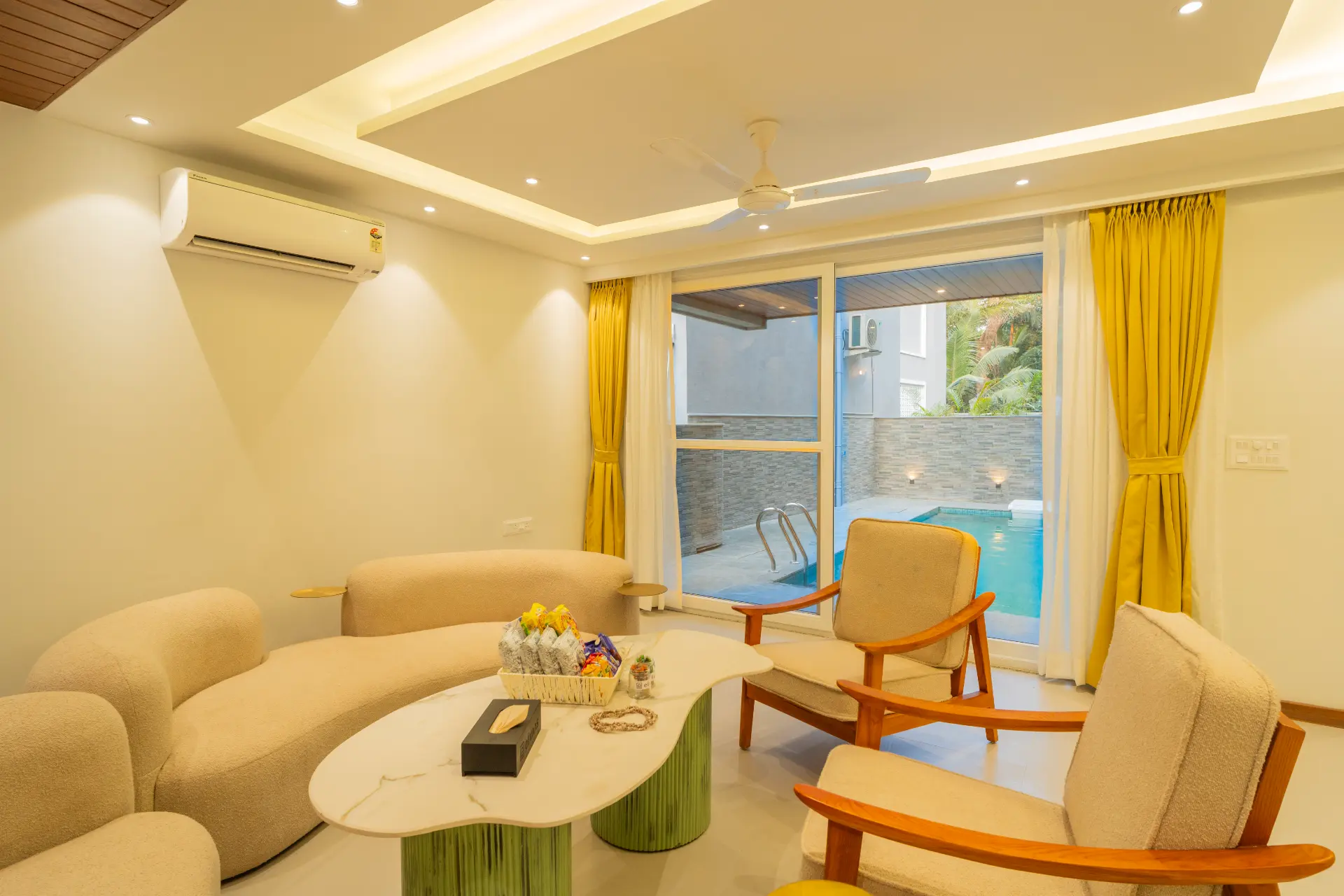 Solace Teal | Charming Pet-friendly 5-BHK Getaway With Private Pool | Grand Dining & 2 living spaces