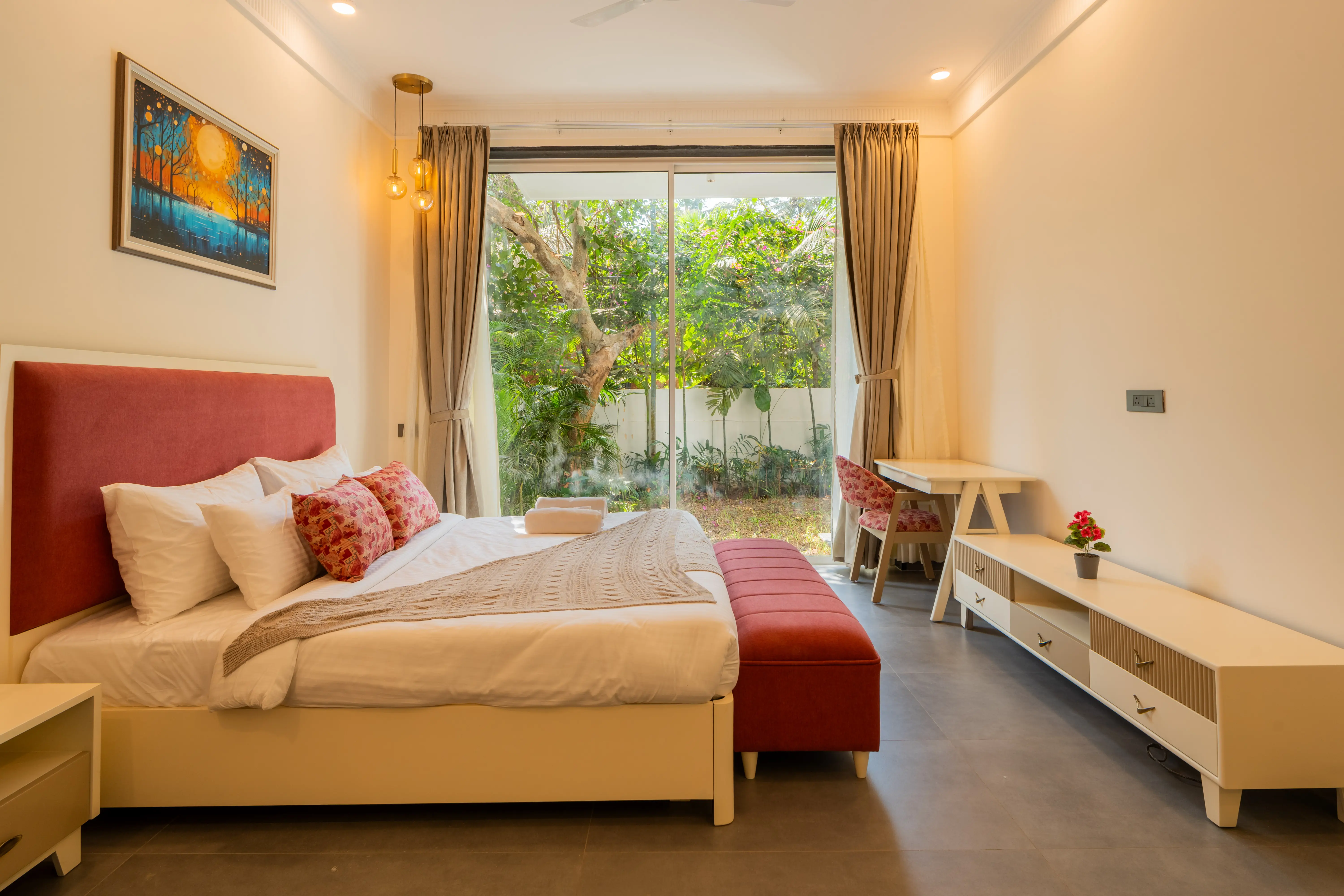 Laguna Camellia | Opulent 4-BHK Getaway Near Popular Beaches With Private Pool, Balcony & Indoor Bar