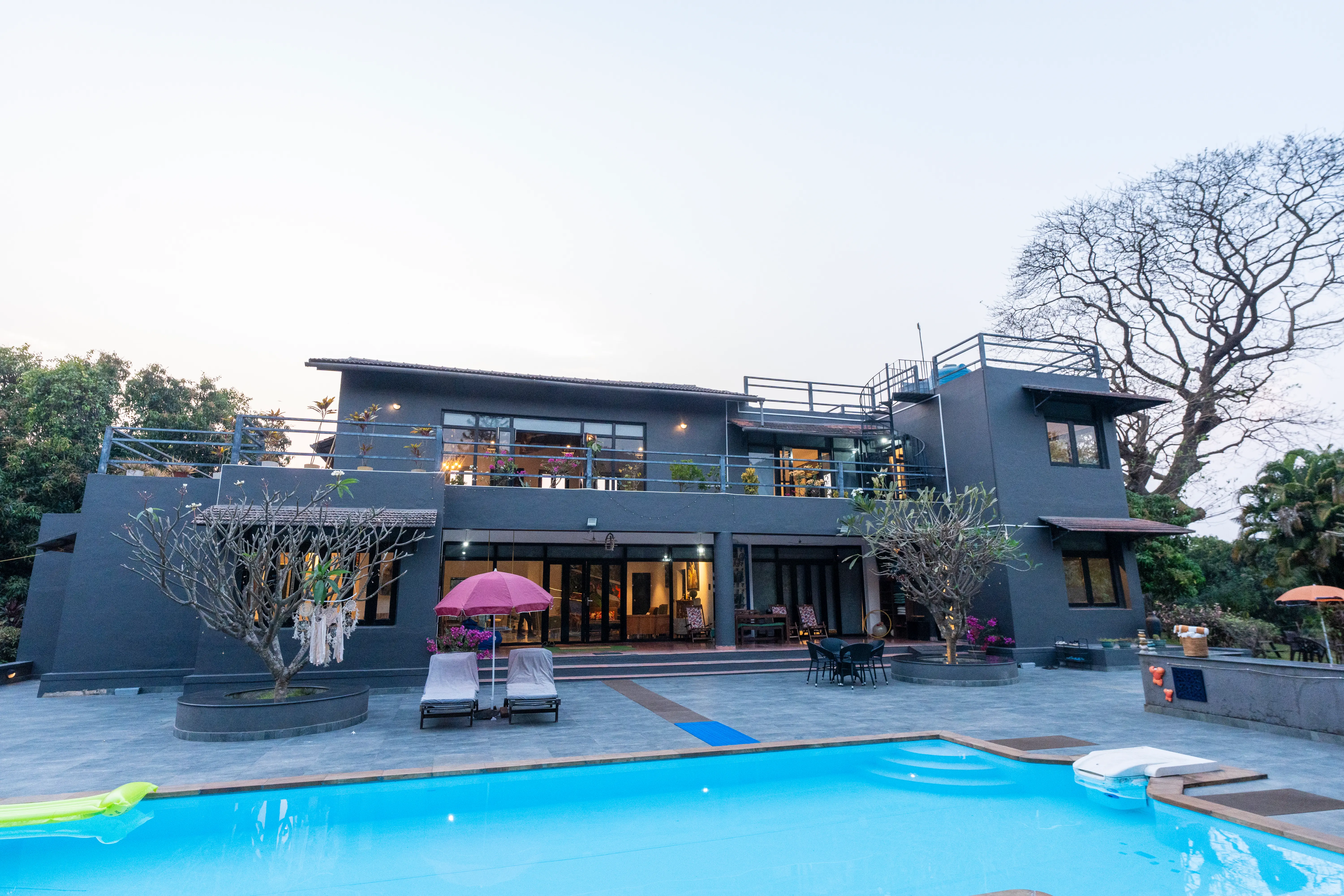 El Parque Forest Villa | A stunning 5-BHK with Private Pool, Lush Greenery & Gaming Zone