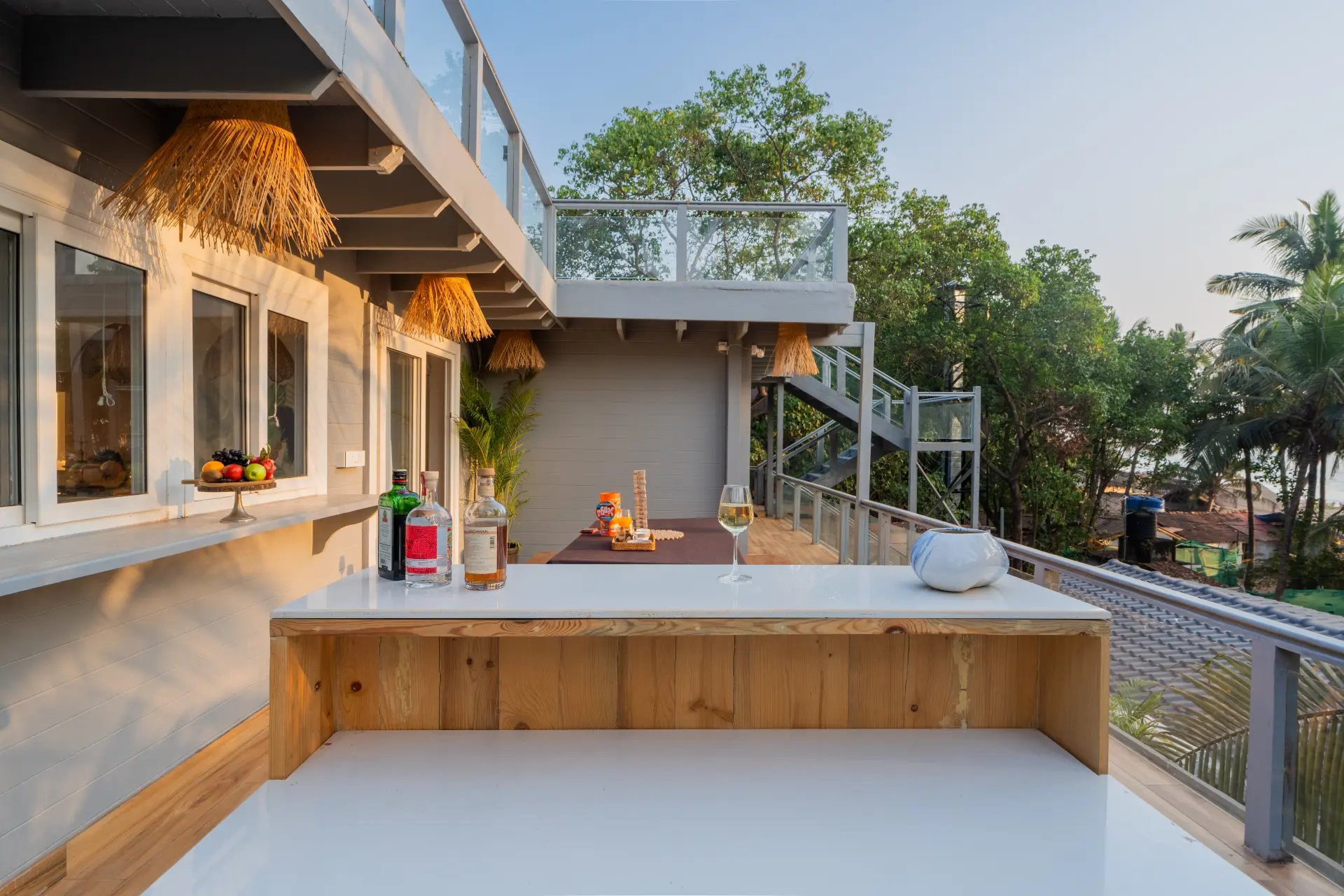 House of Neptune | 3-BHK Retreat with Gazebo & Bar | 10 mtrs from Ashwem Beach