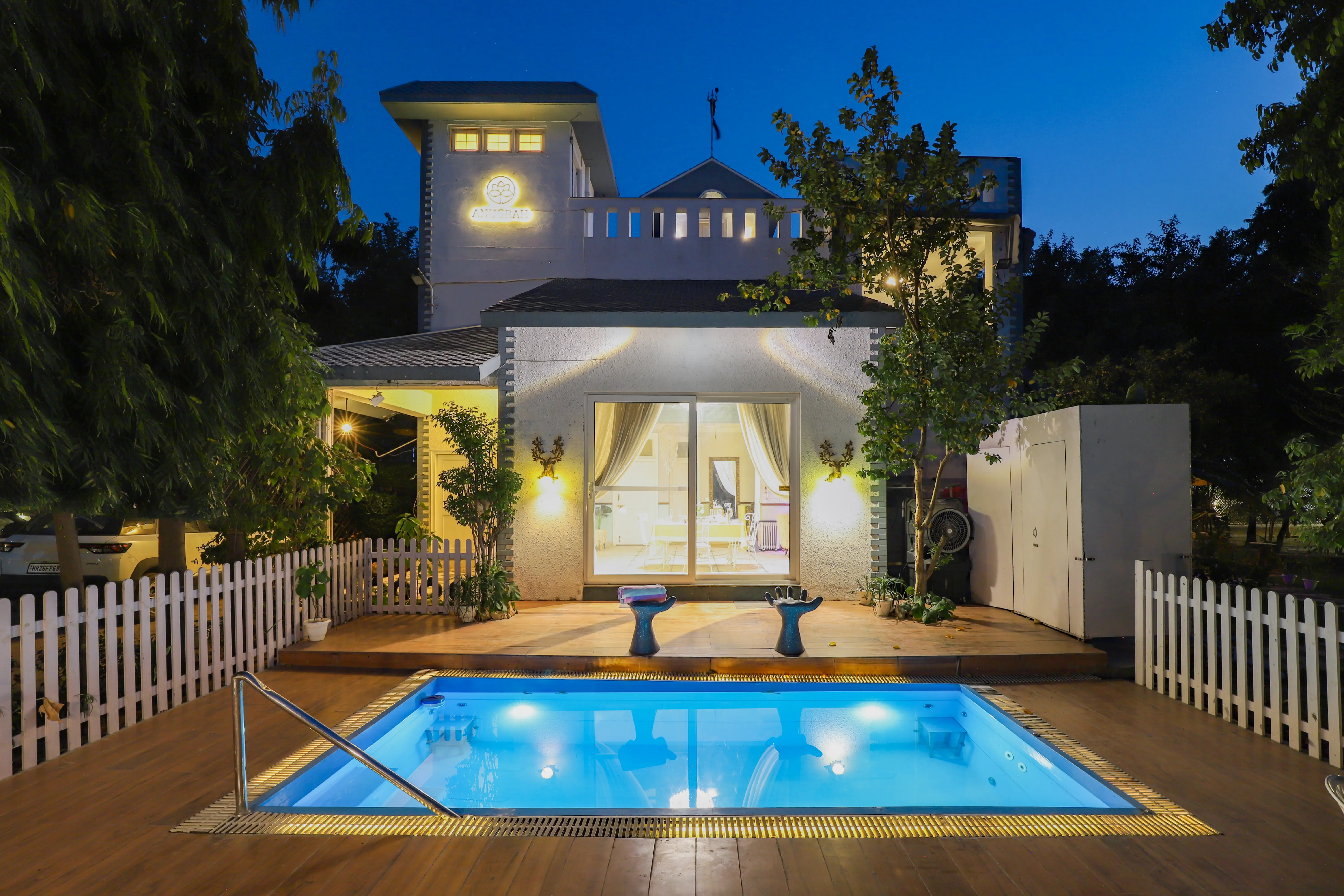 Anugrah Farm | 2-BHK Farmstay+ Kids’ Room with Pvt Pool, Jacuzzi & Lush Garden