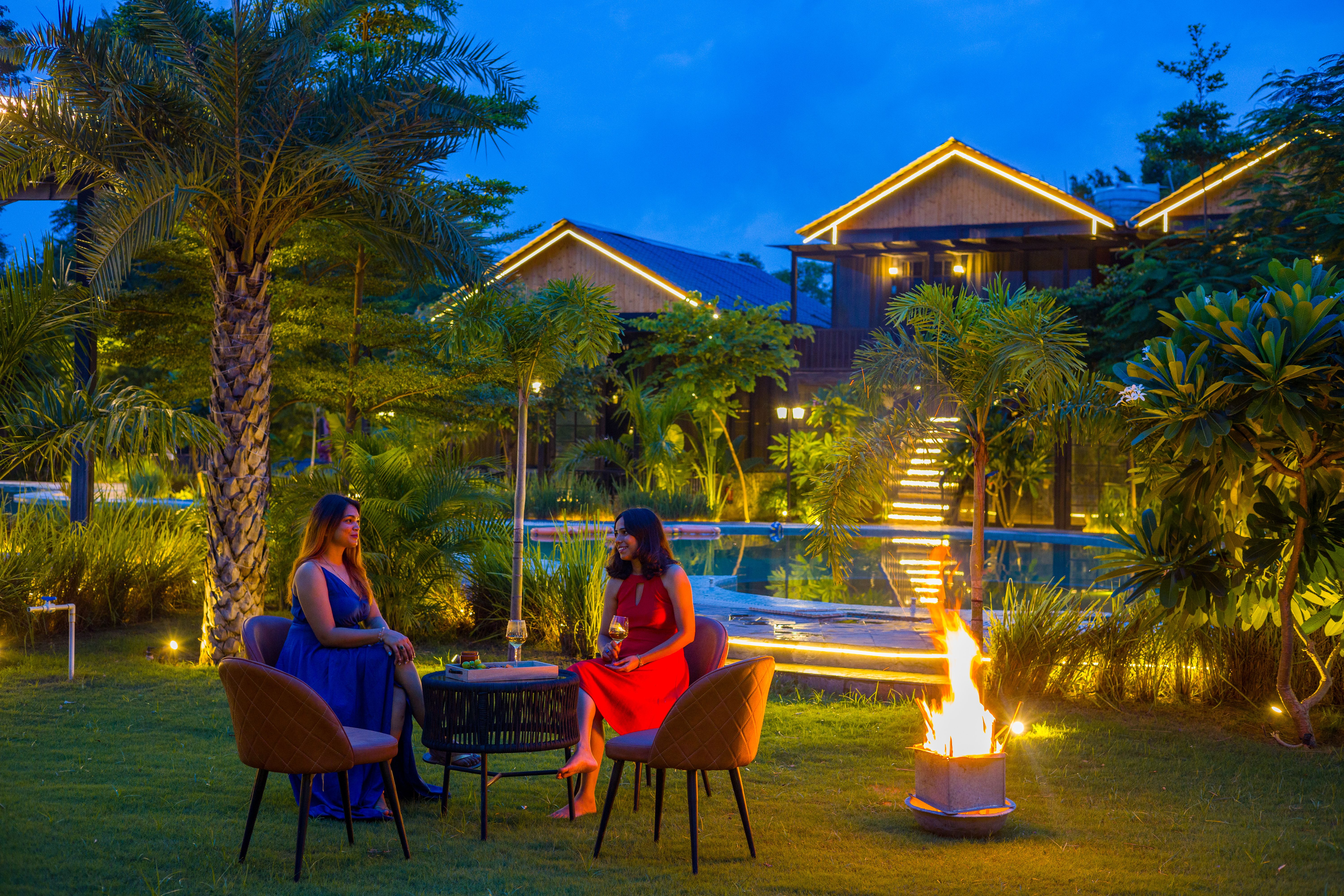 Raha Farms | 1 Cottage With Common Pool, Restaurant, Game Zone, Gym & Conference Area