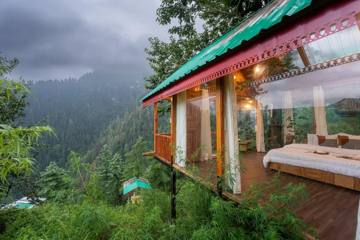 The Sinatra Skylight: Glass treehouse in the mist