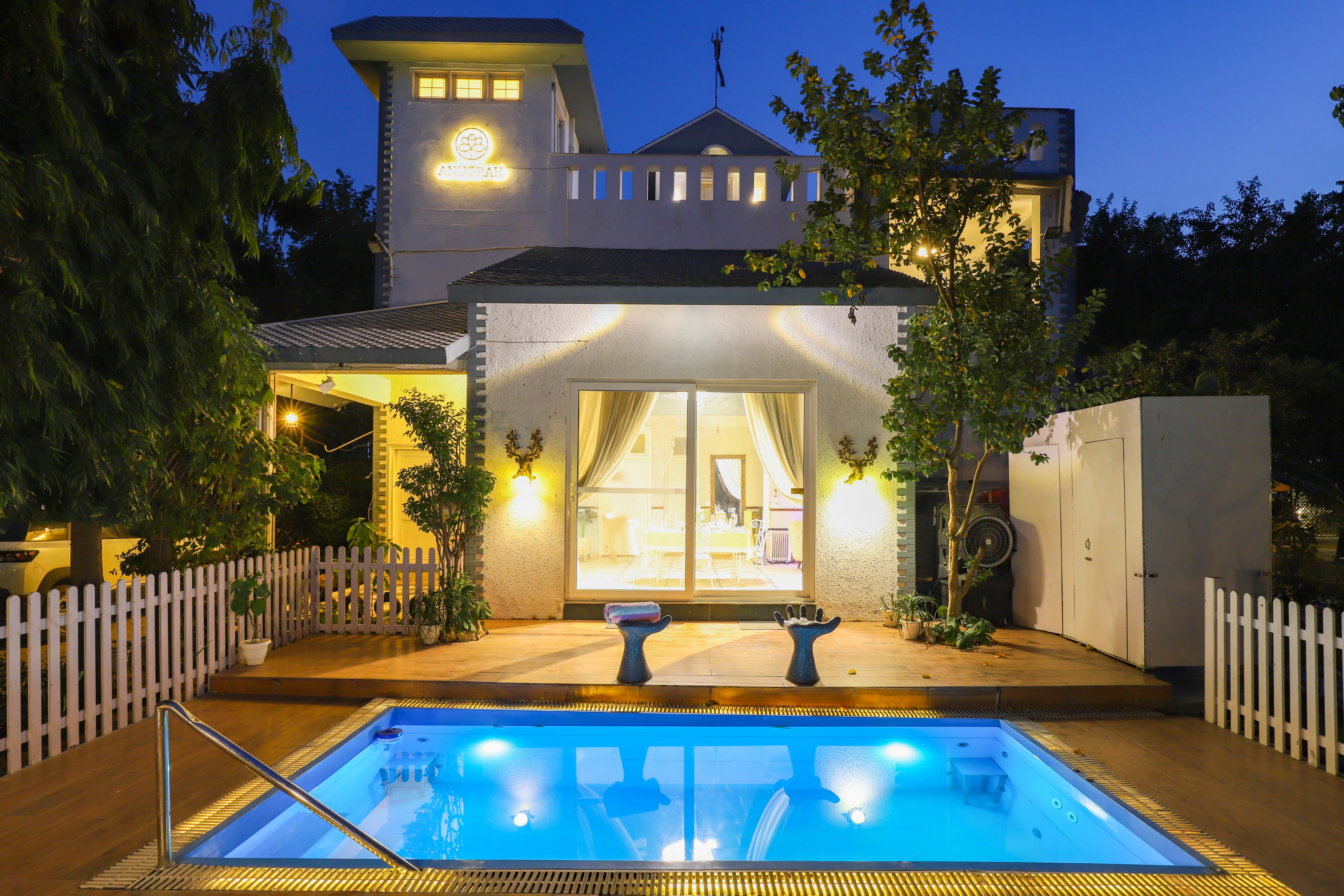 Anugrah Farm | 2-BHK Farmstay+ Kids’ Room with Pvt Pool, Jacuzzi & Lush Garden - Image 2