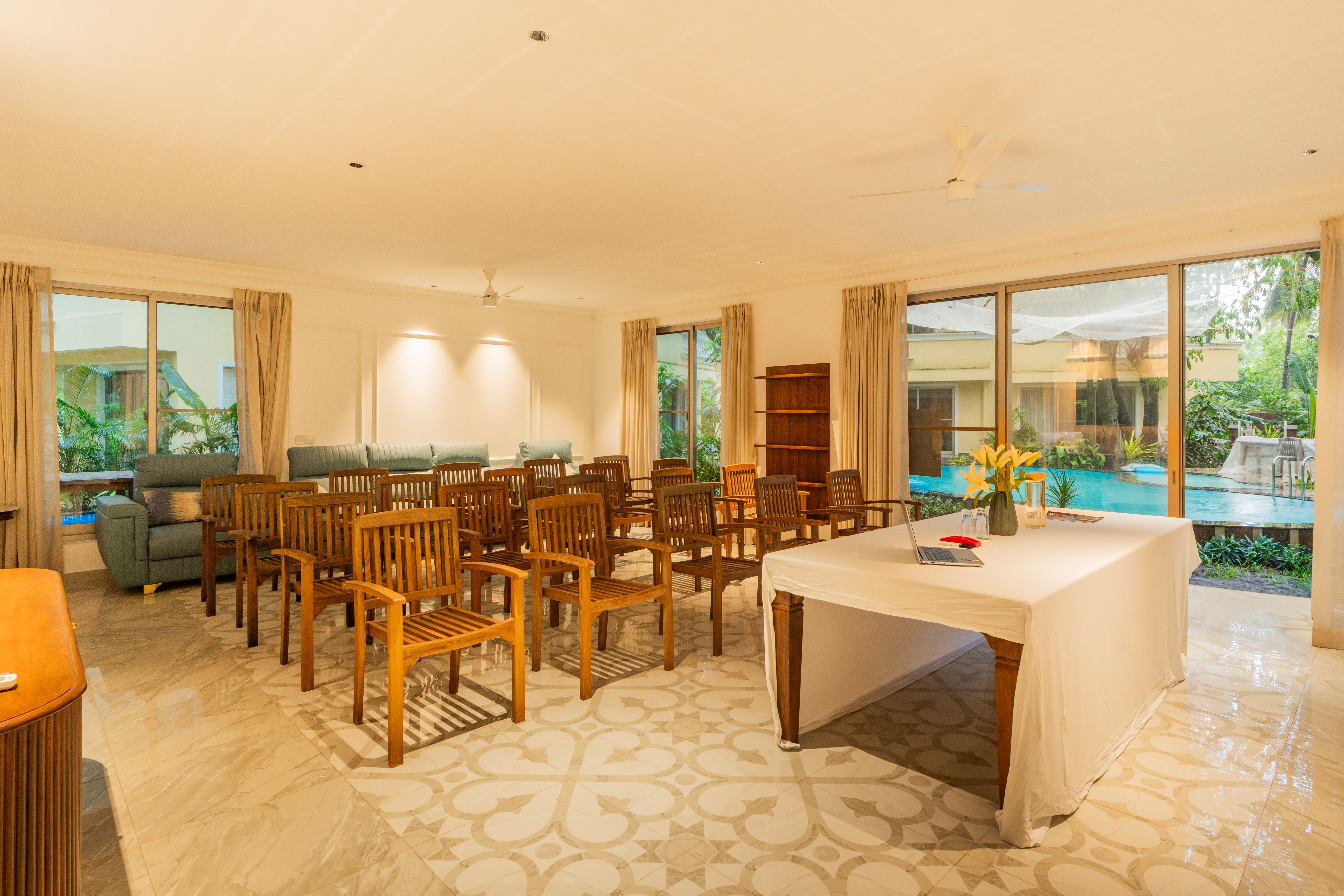 Kensho Daisy | Serene 5-BHK Villa With Private Pool, Common Pool, & Lift; Near Popular Beaches