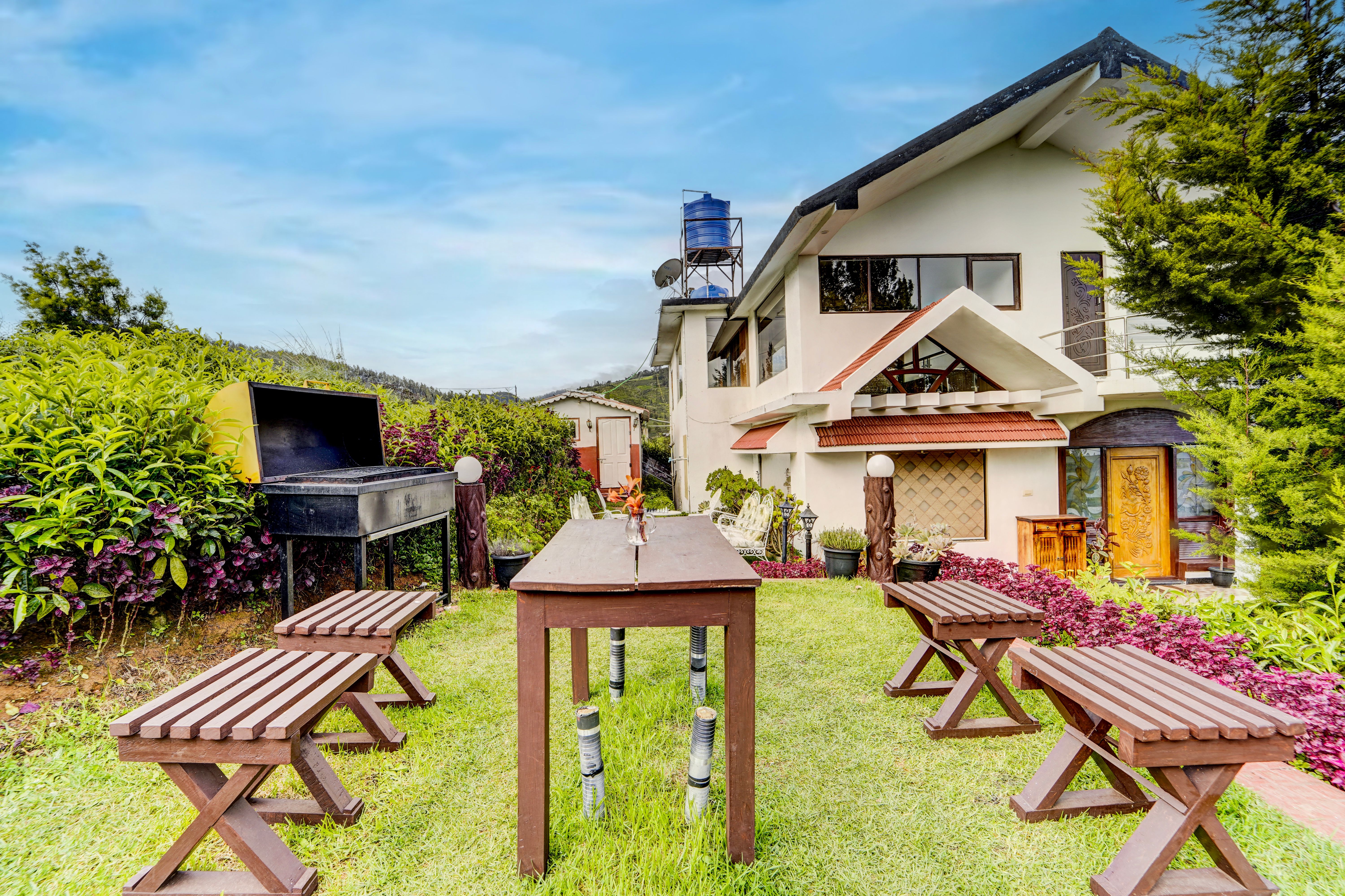 Heaven Hill View | Elegant 2-BHK Hill Retreat With Garden & Balcony