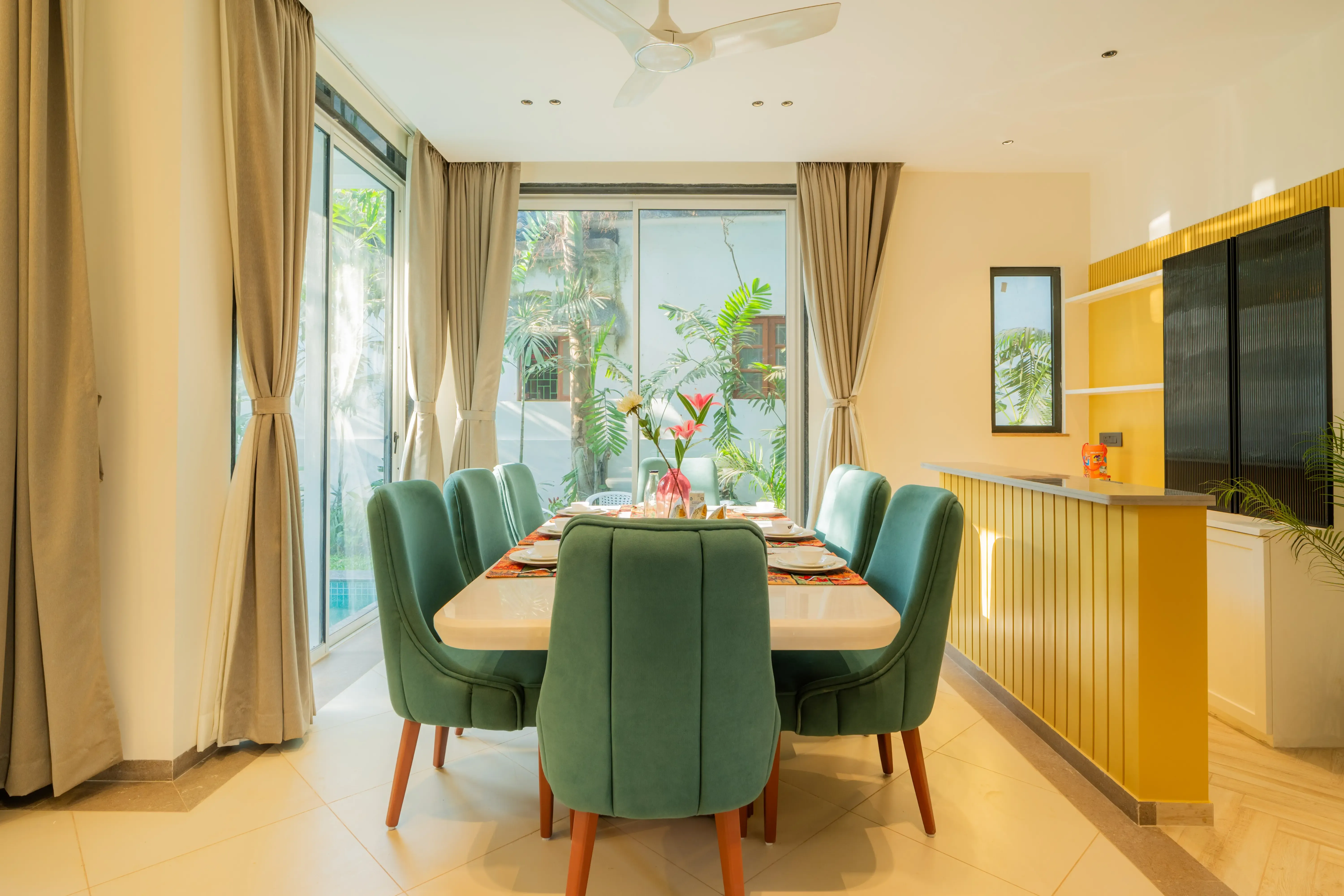 Laguna Camellia | Opulent 4-BHK Getaway Near Popular Beaches With Private Pool, Balcony & Indoor Bar