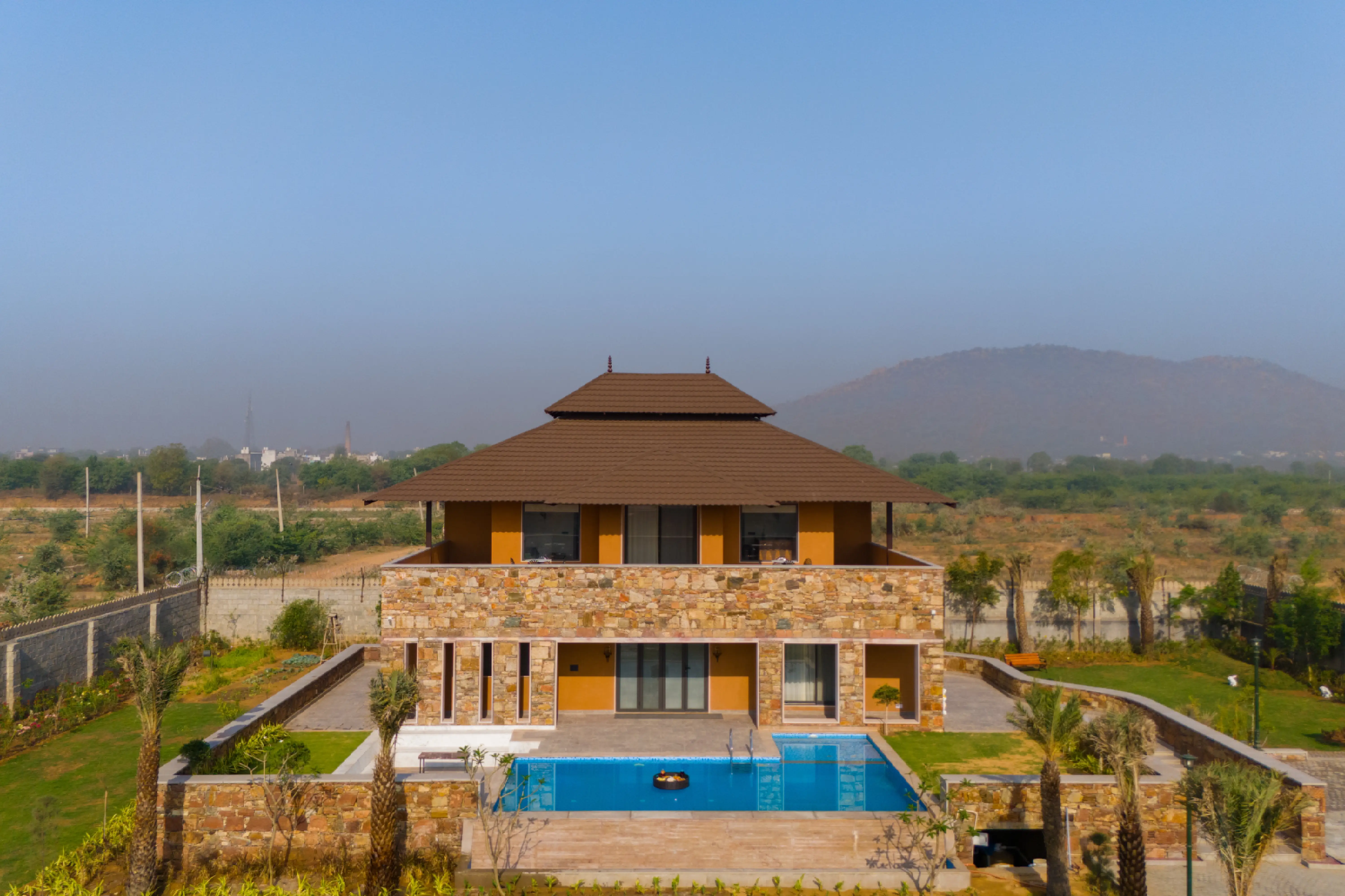 The Kanota Retreat | 4-BHK Villa Near Kanota Dam With Private Pool & Stunning Hill Views