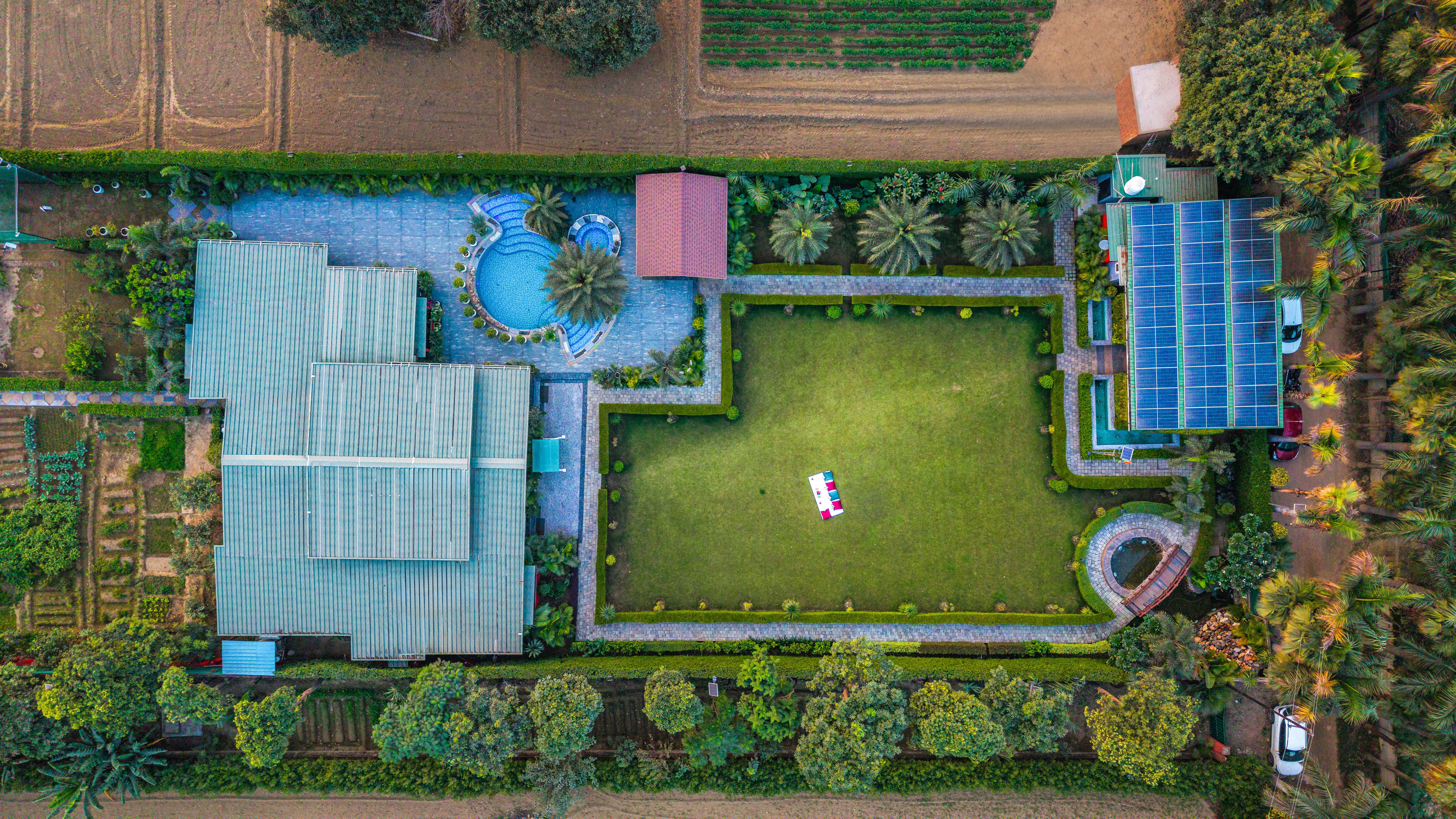 The Krishna Farmhouse | Countryside 4-BHK With Private Pool, Garden, Gazebo & Cricket Pitch - Image 4