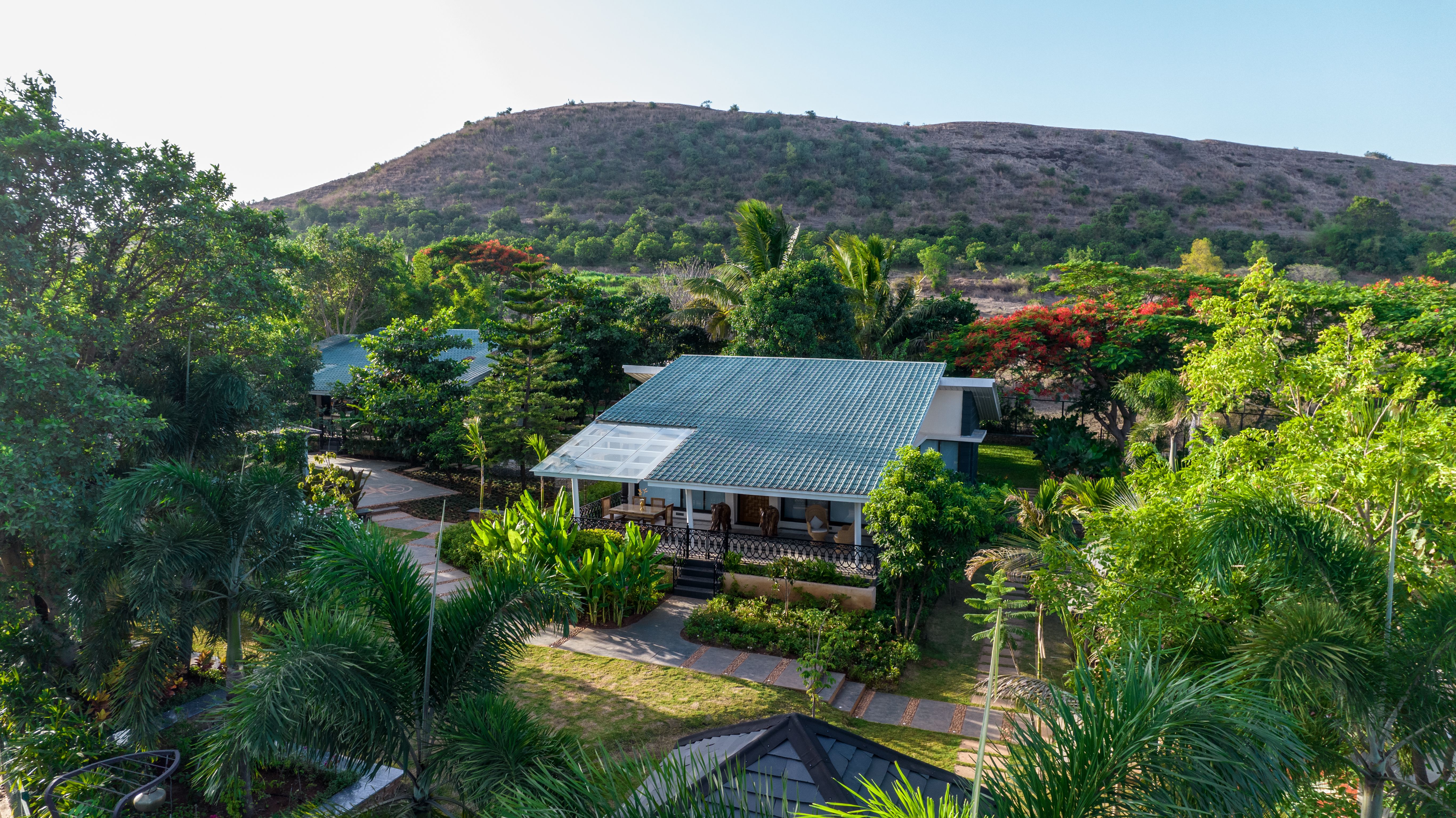 Energise Soul Ajna Villa | Pet-friendly 3-BHK With Patio, Garden & Outdoor pool | Near Trimbakeshwar Jyotirling Temple